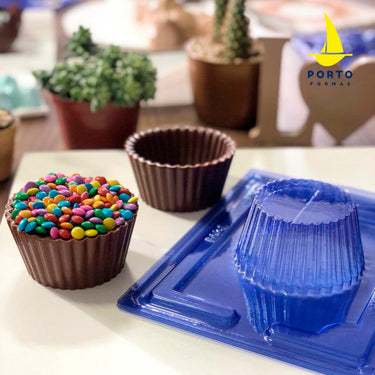 Forma De Chocolate - Forma De Chocolate Especial 3 Partes - Cupcake Gigante – PF1201